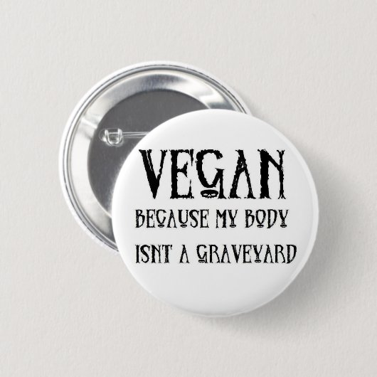 Veganer Graveyard Button (Vorne & Hinten)