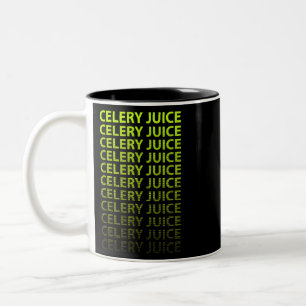 Veganer grüner Saft Zweifarbige Tasse