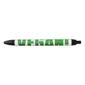 Veganer grüner Streifen-Stift Kugelschreiber (Vorderseite)