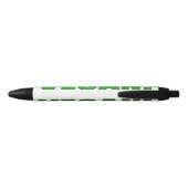 Veganer grüner Streifen-Stift Kugelschreiber (Rückseite)