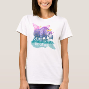 Veganer Herbivore-magischer Flusspferd-T - Shirt