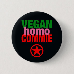 Veganer Homocommie-Knopf Button