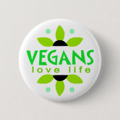 Veganer Knopf Button (Vorderseite)