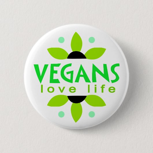 Veganer Knopf Button (Vorderseite)