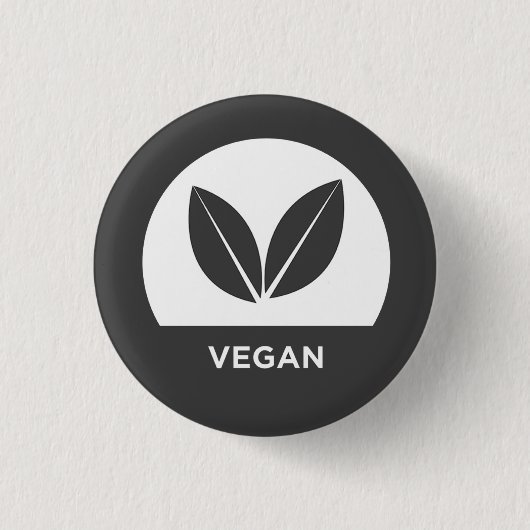 Veganer Knopf Button (Vorderseite)