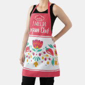 Veganer Koch, blumenradikal rot bunt Schürze (InSitu)