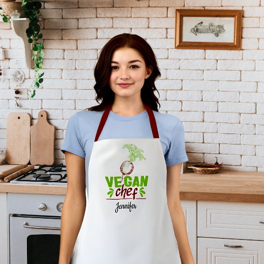 Veganer Koch (Ihr Name) Schürze
