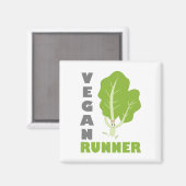 Veganer Läufer - Kale Magnet (Vorderseite/Rückseite)