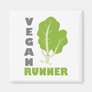 Veganer Läufer - Kale Magnet
