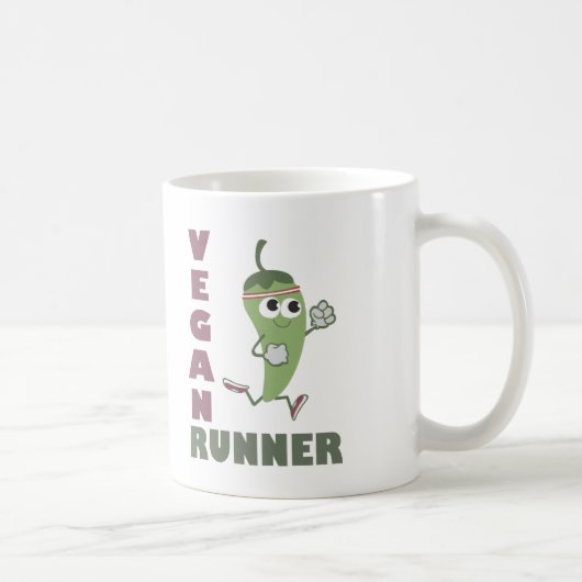 Veganer Läufer - Laufpfeffer Kaffeetasse (Rechts)