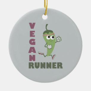 Veganer Läufer - Laufpfeffer Keramikornament