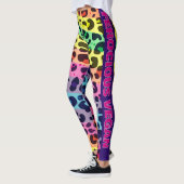 Veganer, lebendiger Regenbogendruck Leggings (Links)