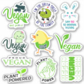 Veganer Lebensstil, Aktivismus Aufkleber (Vorderseite)