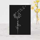 Veganer Lebensstil Löwenzahn Linienkunst Vegan Pfl Karte (Gelbe Blume)