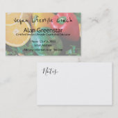 Veganer Lebensstil-Trainer Visitenkarte (Vorne/Hinten)