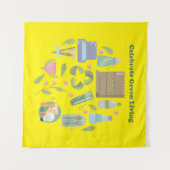 Veganer Lifestyle und Öko-freundliches Geschenk Wandteppich (Vorderseite (Horizontal))