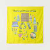 Veganer Lifestyle und Öko-freundliches Geschenk Wandteppich (Vorderseite)