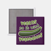 Veganer machen das mit Gemüse Magnet (Vorderseite/Rückseite)
