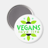 Veganer Magnetmagnet Magnet (Vorderseite/Rückseite)