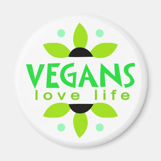 Veganer Magnetmagnet Magnet (Vorne)