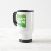Veganer Mama-Aufkleber Reisebecher (Vorderseite Links)