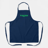 Veganer marineblauer moderner Typografie minimalis Schürze (Vorderseite)
