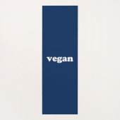 Veganer, marineblauer Yogamat Yogamatte (Rückseite)