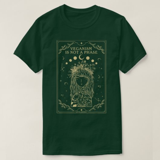 Veganer Metal-Veganismus ist kein Phase-Tarot-Card T-Shirt (Design vorne)