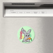 Veganer niedlicher Hasen mit Karottenmagnet Magnet (In Situ (Geschirrspüler))