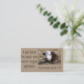 Veganer Outreach danken Ihnen Karten (Stehend Vorderseite)