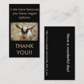 Veganer Outreach danken Ihnen Karten (Vorne/Hinten)
