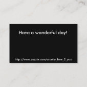 Veganer Outreach danken Ihnen Karten (Rückseite)