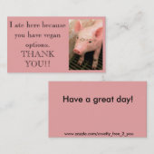 Veganer Outreach danken Ihnen Karten (Vorne/Hinten)