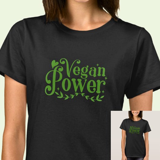 Veganer Power - auf dunkler Farbe T-Shirt