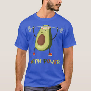 Veganer Power Avocado Gym Workout Fitness T-Shirt