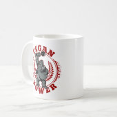 Veganer Power Bodybuilder Gorilla Kaffeetasse (Vorderseite Links)