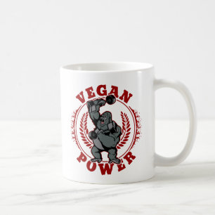 Veganer Power Bodybuilder Gorilla Kaffeetasse
