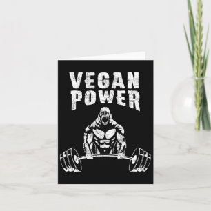 Veganer Power Gorilla Bodybuilding Gym Workout Des Karte