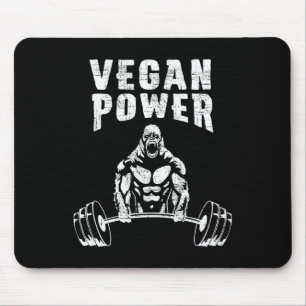 Veganer Power Gorilla Bodybuilding Gym Workout Des Mousepad