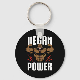 Veganer Power - Gorilla Workout und Gym-Bodybuildi Schlüsselanhänger