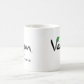 Veganer Power mit grünem Leaf Cool Kaffeetasse (Mittel)