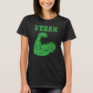 Veganer Power Vegetarische Pflanze Muskel-Bodybuil T-Shirt