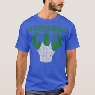 Veganer Power Vegetarische Pflanze Muskel-Bodybuil T-Shirt