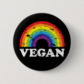 Veganer Regenbogen Button (Vorderseite)