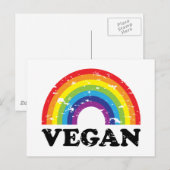 Veganer Regenbogen Postkarte (Vorne/Hinten)