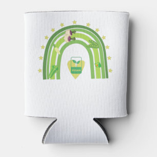 veganer Regenbogen-T - Shirt Dosenkühler