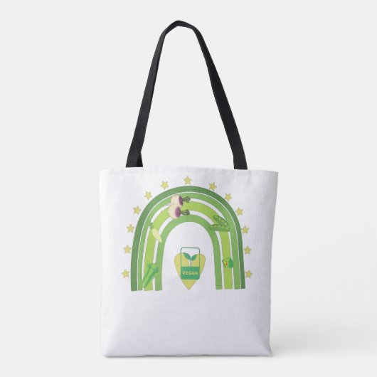 veganer Regenbogen-T - Shirt Tasche (Rückseite)