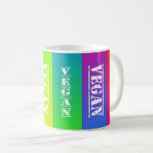 Veganer Regenbogen täfelt Tasse (VorderseiteRechts)
