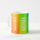 Veganer Regenbogen täfelt Tasse (Vorderseite Links)
