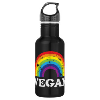 Veganer Regenbogen Trinkflasche